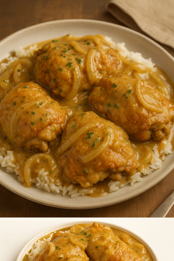 The current image has no alternative text. The file name is: 🍗-Southern-Smothered-Chicken-In-Gravy.png