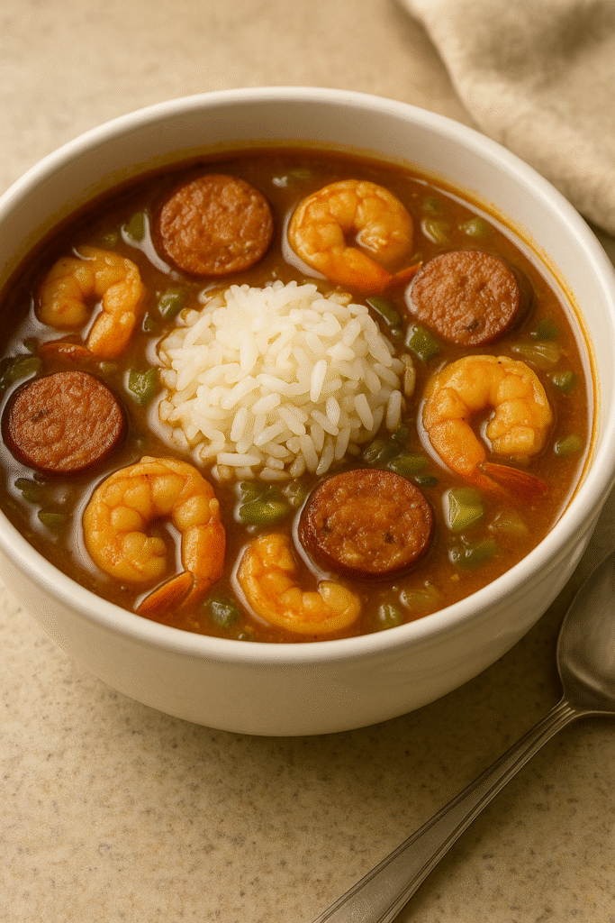 The current image has no alternative text. The file name is: π²-Southern-Gumbo-Seafood-or-Chicken-Sausage.png